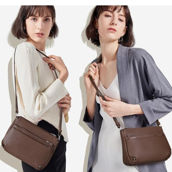 Crossbody Bags for Women, Medium Size Shoulder Handbags, Satchel Purse with Mult - Picture 2 of 9